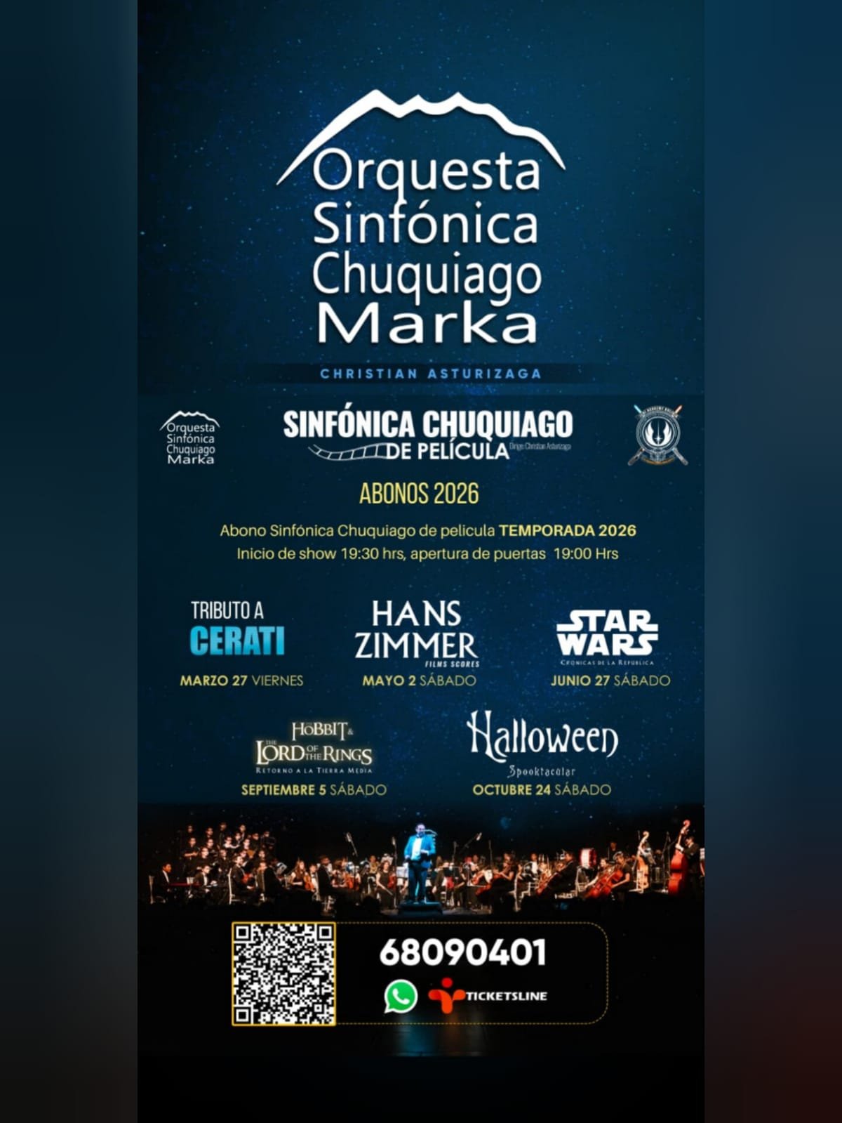 Sinfonica chuquiago de Pelicula Temporada 2026