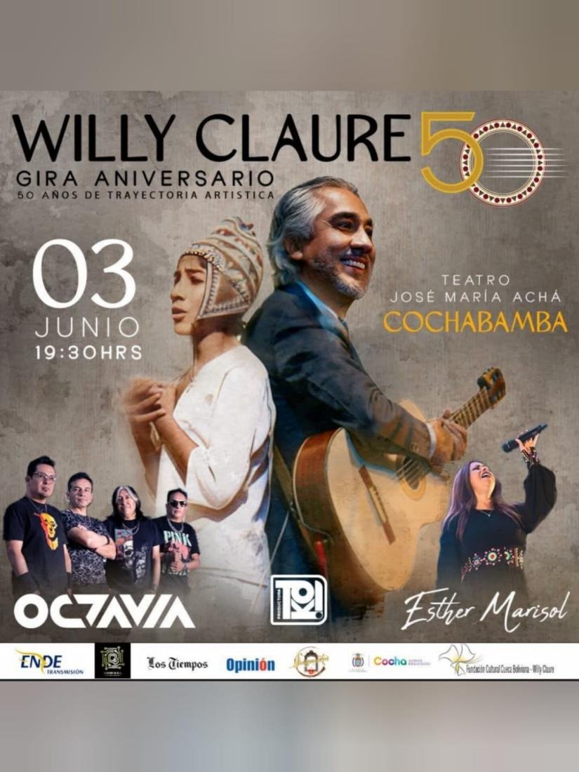 Willy Claure 50 Años de Trayectoria Artística